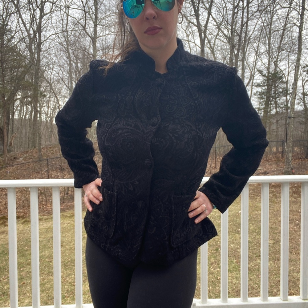 Two Star Dog Vintage Elegant Black Women's Jacket blazer